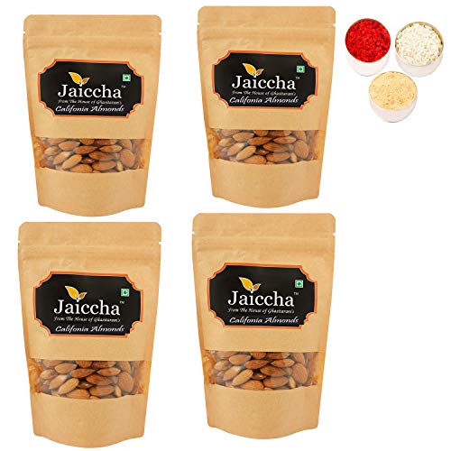 Jaiccha Ghasitaram Bhaidooj Gifts - American/ Califonia Almonds 800 GMS in Brown Paper Pouch von Jaiccha