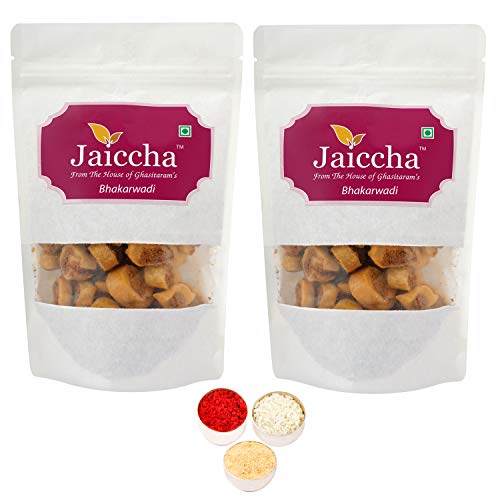 Jaiccha Ghasitaram Bhaidooj Gifts - Bhakar Wadi 400gms in White Paper Pouch von Jaiccha