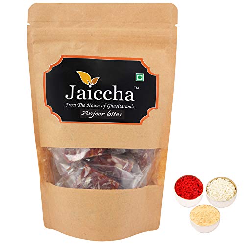Jaiccha Ghasitaram Bhaidooj Gifts - Cashew Anjeer Bites 200 GMS in Brown Paper Pouch von Jaiccha