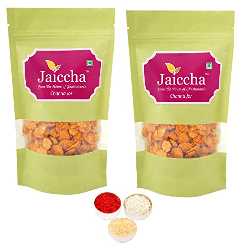 Jaiccha Ghasitaram Bhaidooj Gifts - Chana JOR 400 GMS in Green Paper Pouch Jaiccha Ghasitaram Bhaidooj Gifts - Chana JOR 400 GMS in Green Paper Pouch von Jaiccha