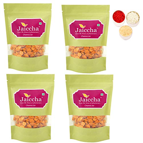 Jaiccha Ghasitaram Bhaidooj Gifts - Chana JOR 800 GMS in Green Paper Pouch von Jaiccha