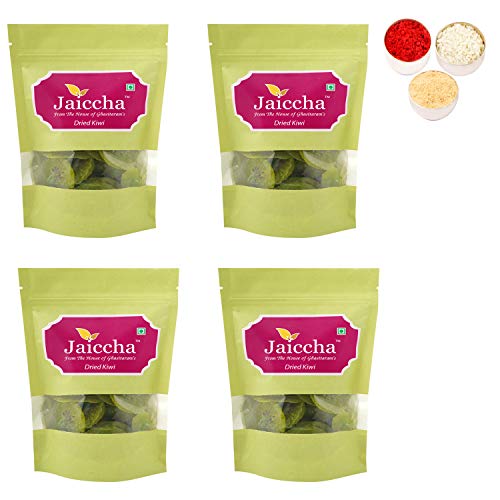 Jaiccha Ghasitaram Bhaidooj Gifts - Dried Kiwi 800 GMS in Green Paper Pouch von Jaiccha