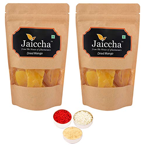 Jaiccha Ghasitaram Bhaidooj Gifts - Dried Mango 400 GMS in Brown Paper Pouch von Jaiccha