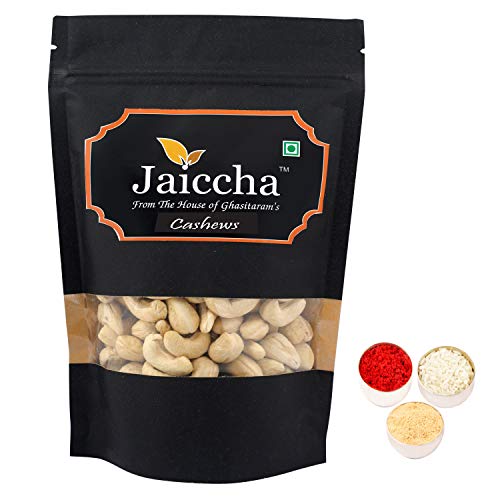 Jaiccha Ghasitaram Bhaidooj Gifts - Goan Cashews 200 GMS in Black Paper Pouch von Jaiccha