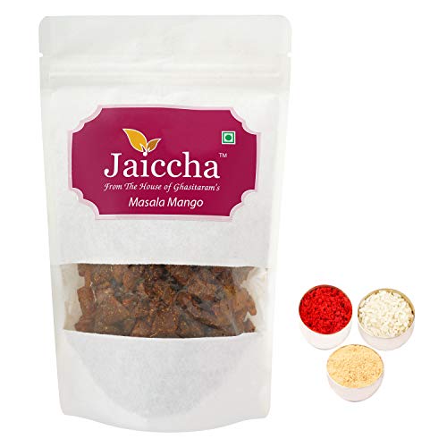 Jaiccha Ghasitaram Bhaidooj Gifts - Masala Mango Namkeen 200 GMS in White Paper Pouch Jaiccha Ghasitaram Bhaidooj Gifts - Masala Mango Namkeen 200 GMS in White Paper Pouch von Jaiccha
