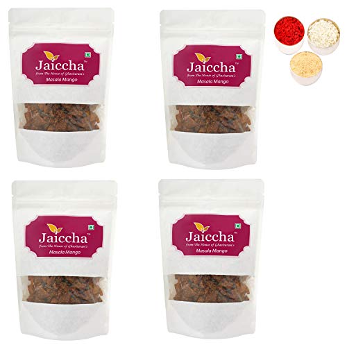 Jaiccha Ghasitaram Bhaidooj Gifts - Masala Mango Namkeen 800 GMS in White Paper Pouch von Jaiccha