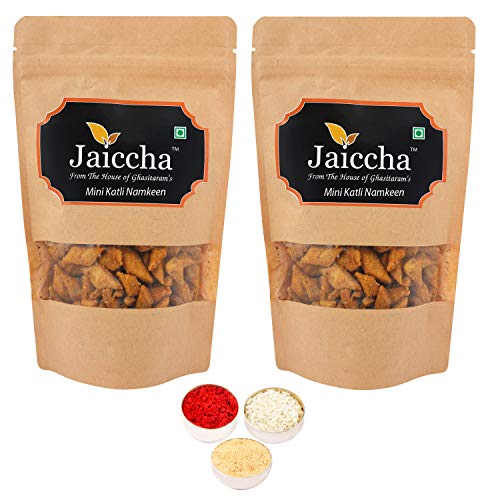 Jaiccha Ghasitaram Bhaidooj Gifts - Mini Katli Namkeen 400 GMS in Brown Paper Pouch von Jaiccha
