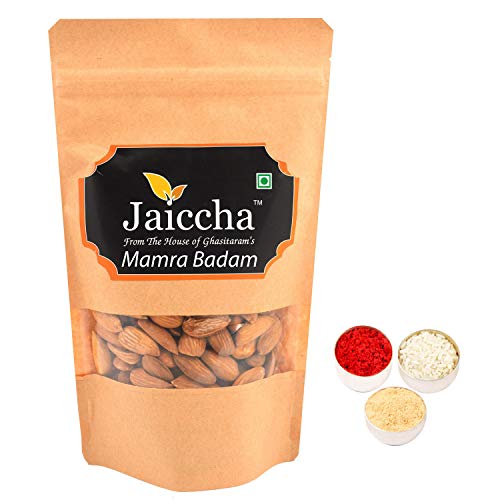 Jaiccha Ghasitaram Bhaidooj Gifts - Pack of 1 Mamra Badam 200 GMS in Brown Paper Pouch von Jaiccha