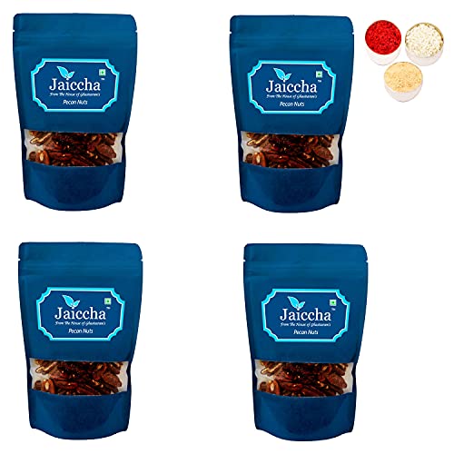 Jaiccha Ghasitaram Bhaidooj Gifts - Pecan Nuts 800 GMS in White Paper Pouch von Jaiccha