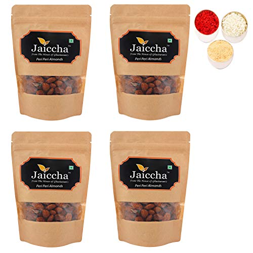 Jaiccha Ghasitaram Bhaidooj Gifts - Peri Peri Almonds 800 GMS in Brown Paper Pouch von Jaiccha