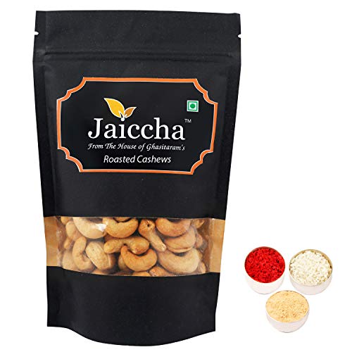 Jaiccha Ghasitaram Bhaidooj Gifts - Roasted Salted Cashews 200 GMS in Black Paper Pouch von Jaiccha