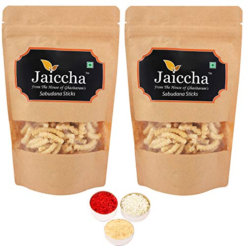 Jaiccha Ghasitaram Bhaidooj Gifts - Sabudana Sticks 400 GMS in Brown Paper Pouch Jaiccha Ghasitaram Bhaidooj Gifts - Sabudana Sticks 400 GMS in Brown Paper Pouch von Jaiccha