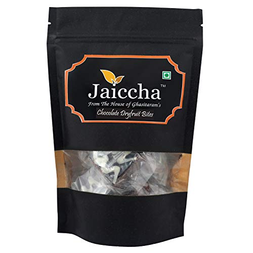 Jaiccha Ghasitaram Chocolate Dryfruit Bites 200 GMS in Black Paper Pouch Jaiccha Ghasitaram Chocolate Dryfruit Bites 200 GMS in Black Paper Pouch von Jaiccha