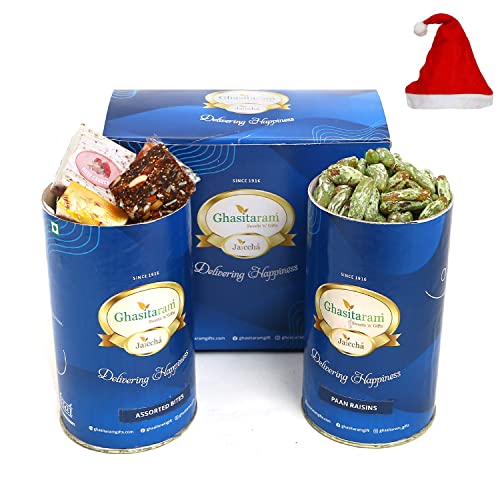 Jaiccha Ghasitaram Christmas Gifts Assorted Bites and Flavoured Raisin Cans Jaiccha Ghasitaram Christmas Gifts Assorted Bites and Flavoured Raisin Cans von Jaiccha