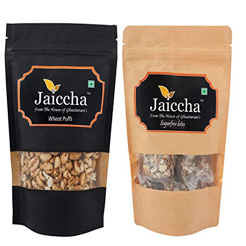 Jaiccha Ghasitaram Diwali Gift - Sugarfree Dates and Figs Bites and Wheat Puffs Pouch von Jaiccha