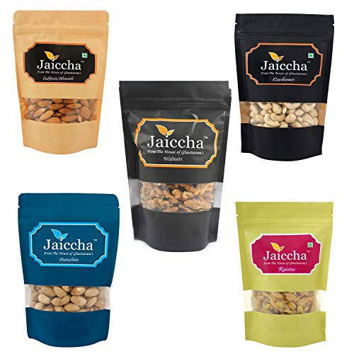 Jaiccha Ghasitaram Diwali Gifts Best of 5 dryfruits Cashews, Almonds, Raisins, Pistachios and Walnuts von Jaiccha