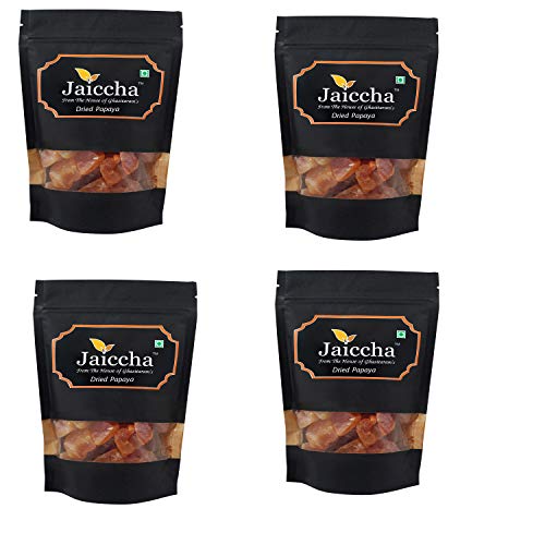 Jaiccha Ghasitaram Dried Papaya 800 GMS in Black Paper Pouch von Jaiccha