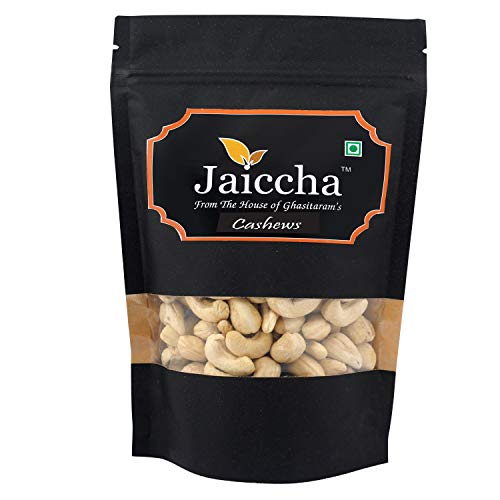 Jaiccha Ghasitaram Goan Cashews 200 GMS in Black Paper Pouch von Jaiccha