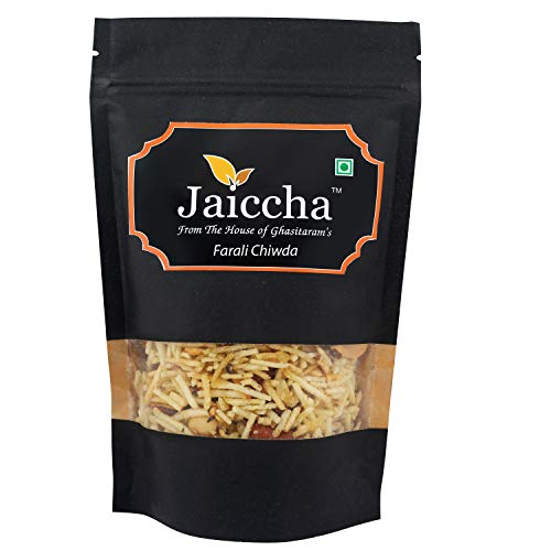 Jaiccha Ghasitaram Holi Gifts Holi Namkeen - Farali Chiwda 200 GMS in Black Paper Pouch Jaiccha Ghasitaram Holi Gifts Holi Namkeen - Farali Chiwda 200 GMS in Black Paper Pouch von Jaiccha