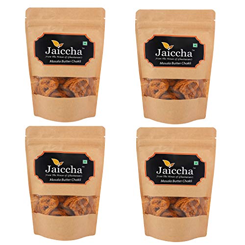 Jaiccha Ghasitaram Masala Butter Chakli 400 GMS in Brown Paper Pouch von Jaiccha