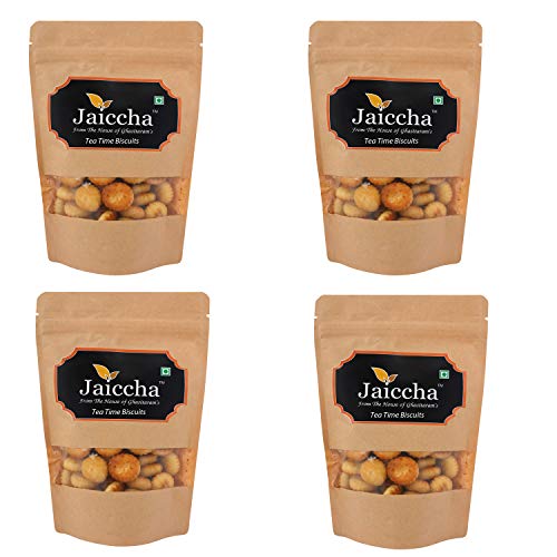 Jaiccha Ghasitaram Namkeen - Pack of 4 Tea Time Biscuits 100 GMS in Brown Paper Pouch Jaiccha Ghasitaram Namkeen - Pack of 4 Tea Time Biscuits 100 GMS in Brown Paper Pouch von Jaiccha