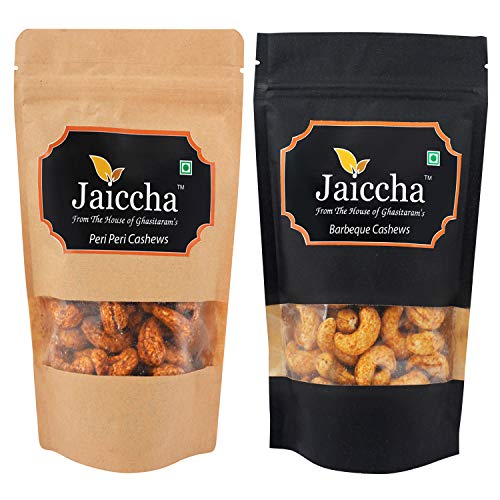 Jaiccha Ghasitaram Pack of 2 Peri Peri, Barbeque Cashews Pouches 200 GMS Jaiccha Ghasitaram Pack of 2 Peri Peri, Barbeque Cashews Pouches 200 GMS von Jaiccha