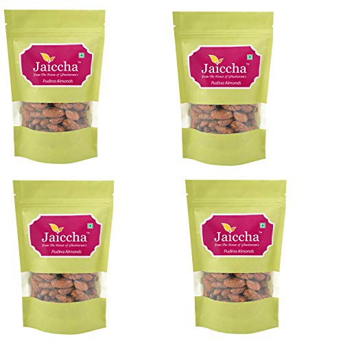 Jaiccha Ghasitaram Pudina Almonds 800 GMS in Green Paper Pouch von Jaiccha