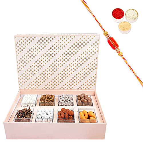 Jaiccha Ghasitaram Rakhi Gifts for Brothers 8 Container Box with Beads Rakhi von Jaiccha