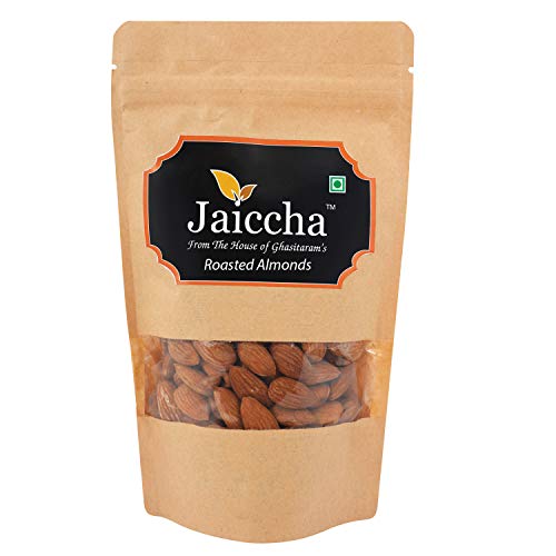 Jaiccha Ghasitaram Roasted Salted American/ California Almonds 200 GMS in Brown Paper Pouch von Jaiccha
