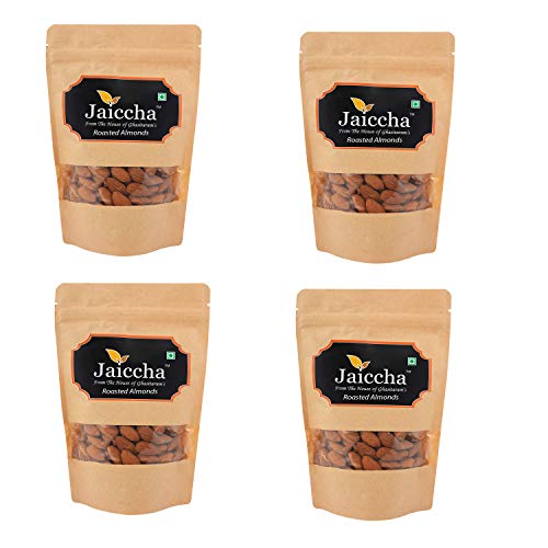 Jaiccha Ghasitaram Roasted Salted American/ California Almonds 800 GMS in Brown Paper Pouch von Jaiccha