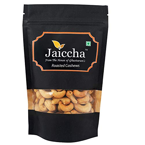 Jaiccha Ghasitaram Roasted Salted Cashews 200 GMS in Black Paper Pouch von Jaiccha