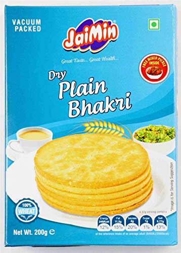 Jaimin Dry plain Bhakri Weizen-Snacks - 200g - 4er-Packung von Jaimin
