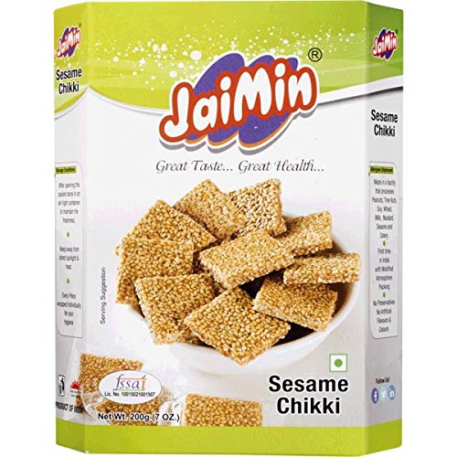 Jaimin Sesame Chikki Sesam-Krokant - 200g - 3er-Packung von Jaimin