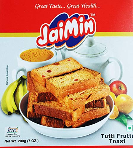 Jaimin Tutti Frutti Kuchen-Zwieback - 200g - 3er-Packung von Jaimin