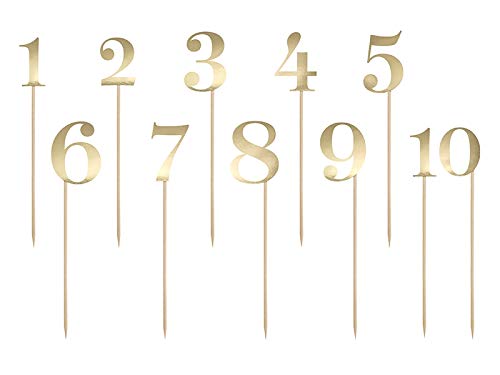 Tischnummern SET 1-10 gold von Jakopabra
