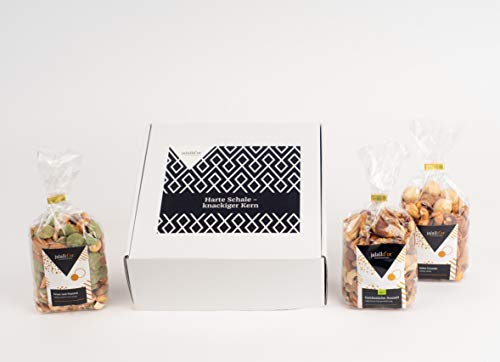 Jalall D’or Geschenkbox mit Nuss-Spezialitäten | 3 Geschenktüten mit Nussmischungen von Jalall D'or