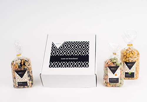 Jalall D’or Geschenkbox "Lass es krachen" – Präsent mit salzigen Snacks - 3 Geschenktüten von Jalall D'or