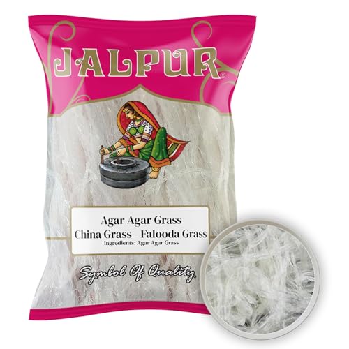 Agar-Agar Gras/China-Gras/Faluda Gras (vegetarische Gelatine) - 200 g von Jalpur