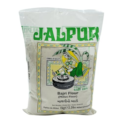 Jalpur - Mit Mühlsteinen gemahlenes Hirsemehl (Bajri) - 1 kg von Jalpur