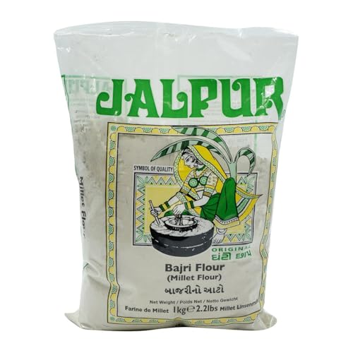 Jalpur - Mit Mühlsteinen gemahlenes Hirsemehl (Bajri) - 1 kg von Jalpur