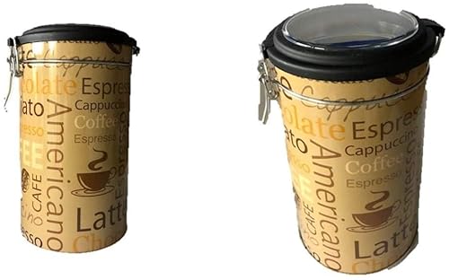 Bügelverschlussddose für Kaffee - die Kaffeedose hält Kaffeebohnen/Pulver luftdicht länger frisch - Retro Kaffeedose - Kaffeedose 500g Bohnen Bügelverschlussddose für Kaffee - die Kaffeedose hält Kaffeebohnen/Pulver luftdicht länger frisch - Retro Kaffeedose - Kaffeedose 500g Bohnen von James Premium
