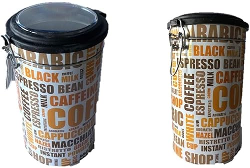 Bügelverschlussddose für Kaffee - die Kaffeedose hält Kaffeebohnen/Pulver luftdicht länger frisch - Retro Kaffeedose - Kaffeedose 500g Bohnen Bügelverschlussddose für Kaffee - die Kaffeedose hält Kaffeebohnen/Pulver luftdicht länger frisch - Retro Kaffeedose - Kaffeedose 500g Bohnen von James Premium