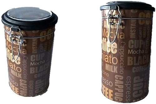 Bügelverschlussddose für Kaffee - die Kaffeedose hält Kaffeebohnen/Pulver luftdicht länger frisch - Retro Kaffeedose - Kaffeedose 500g Bohnen von James Premium