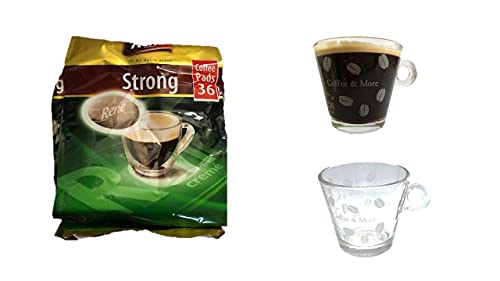 Café René Strong + Gläser mit Henkel 200ml von James Premium