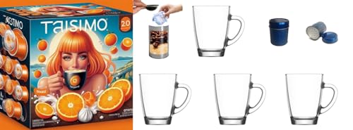 James Premium 4 Tassen mit Henkel das Zubehör kommt passend für alle Kaffeearten ob Pad Kapslen Bohnen oder Pulver für alle geeignet und somit für Tassimmo senneokapseln orange kakao + Schoko Streuer James Premium 4 Tassen mit Henkel das Zubehör kommt passend für alle Kaffeearten ob Pad Kapslen Bohnen oder Pulver für alle geeignet und somit für Tassimmo senneokapseln orange kakao + Schoko Streuer von James Premium
