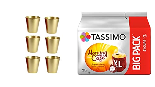 Morning Café XL Genieße den neuen TASSIMO Morning Café in beliebter XL Bechergröße und profitiere vom Big Pack mit 21 Getränken plus + 6 Kaffeebecher von James Premium