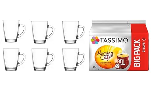 Morning Café XL Genieße den neuen TASSIMO Morning Café in beliebter XL Bechergröße und profitiere vom Big Pack mit 21 Getränken plus + 6 Kaffeebecher von James Premium