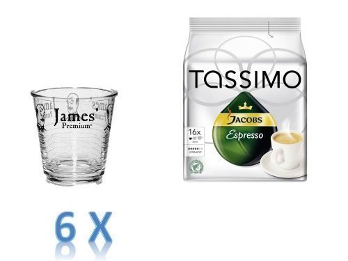 Tassimo Jacobs Krönung Espresso + 6 Espressotassen/becher von James Premium® Osterhasenaktion 2013 von James Premium
