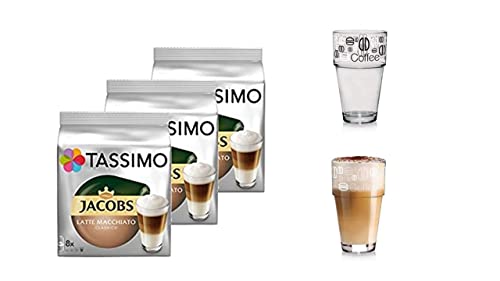 Tassimo Jacobs Latte Macchiato Classico, Kaffee, Milchkaffee, Kapsel, 48 T-Discs (24 Portionen) von James Premium