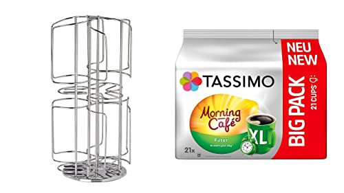 Tassimo Kapseln Morning Café Filter XL + Tassimo Kapselspender für 48 T-Discs ideal für Tassimo Kapseln groß und klein von James Premium